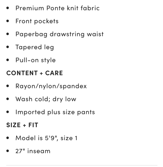 NWT! Plaid Pull-on Pants - Picture 5 of 5